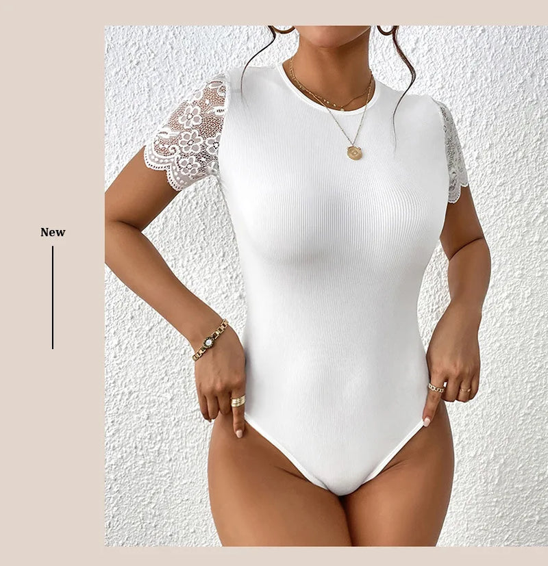 Summer Female Body Suit Sexy One-Pieces Playsuit Woman Clothes Romper Outfits Lace Jumpsuit Women Overalls Ropa De Mujer Bottom